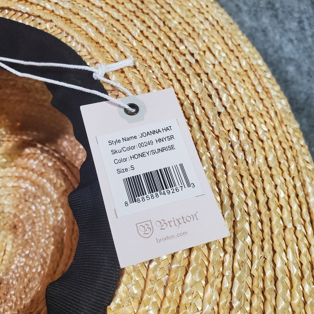 Brixton Joanna Wide Brim Straw Hat - Honey Sunrise Size S / 7 - Picture 8 of 12